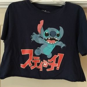 Disney L blue crop top